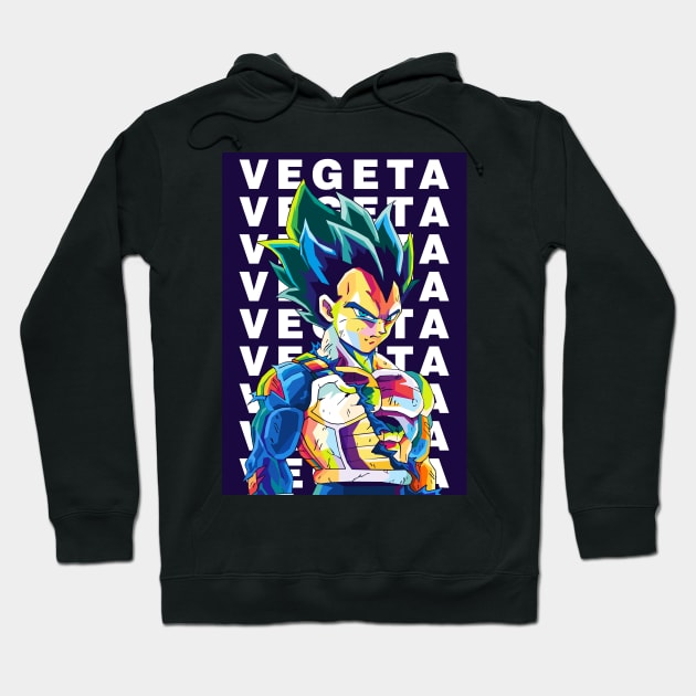 Vegeta Wpap Pop Art Hoodie by SiksisArt